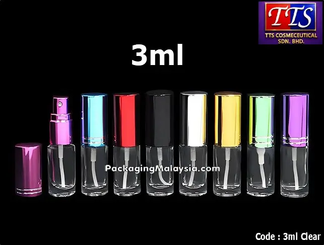 3ml clear botol minyak wangi spray screw