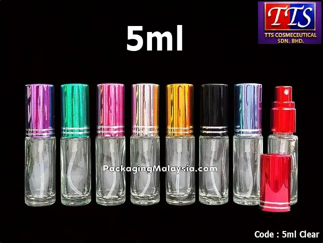 5ml clear botol minyak wangi spray screw