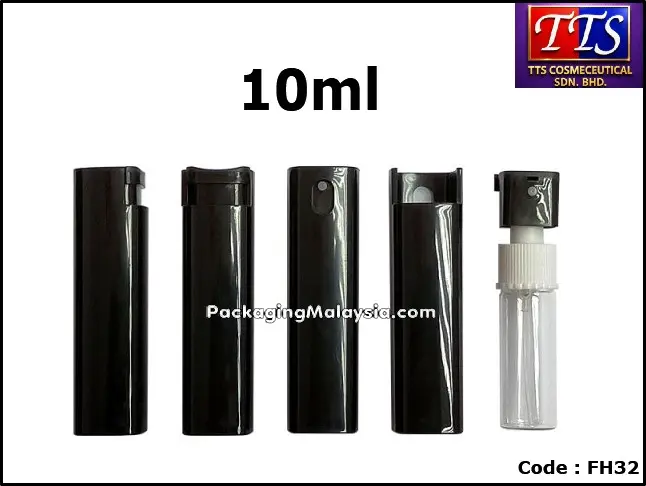 FH32 10ml botol minyak wangi spray screw hitam