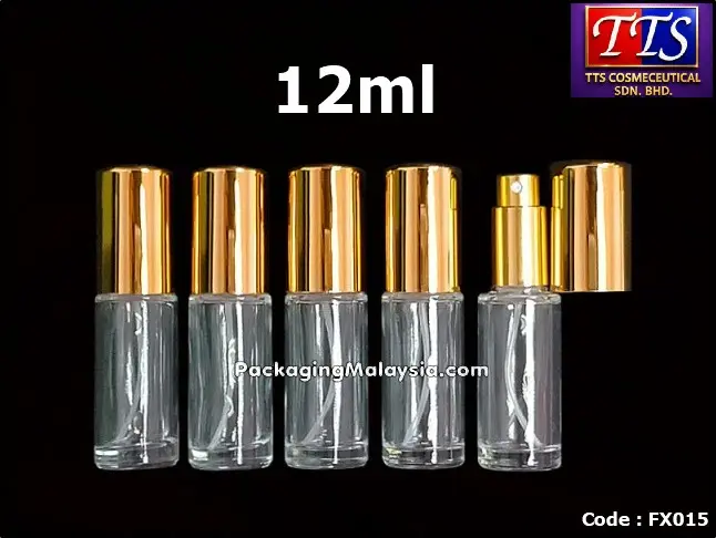 FX015 12ml botol minyak wangi spray screw emas