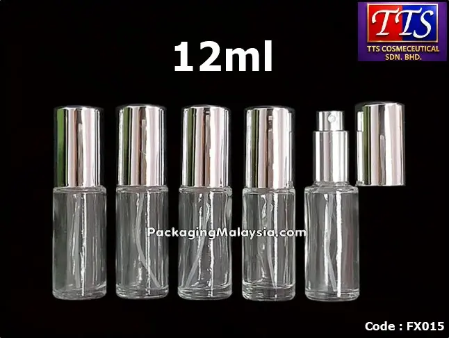 FX015 12ml botol perfume spray screw perak