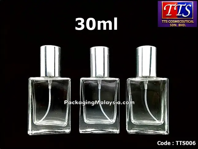 TTS006 30ml perak botol minyak wangi spray screw